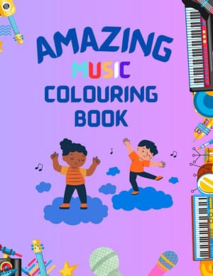 Amazing Music Colouring Book cover
