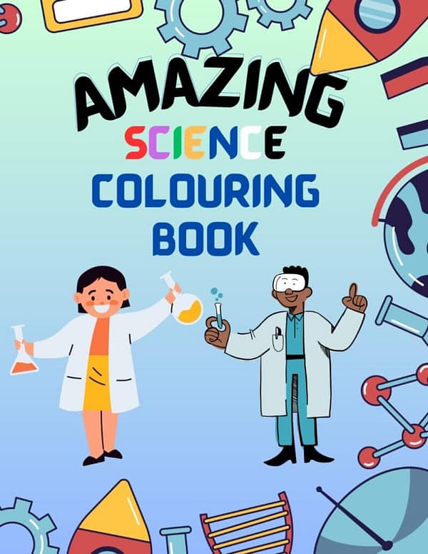 Amazing Science Colouring book cover