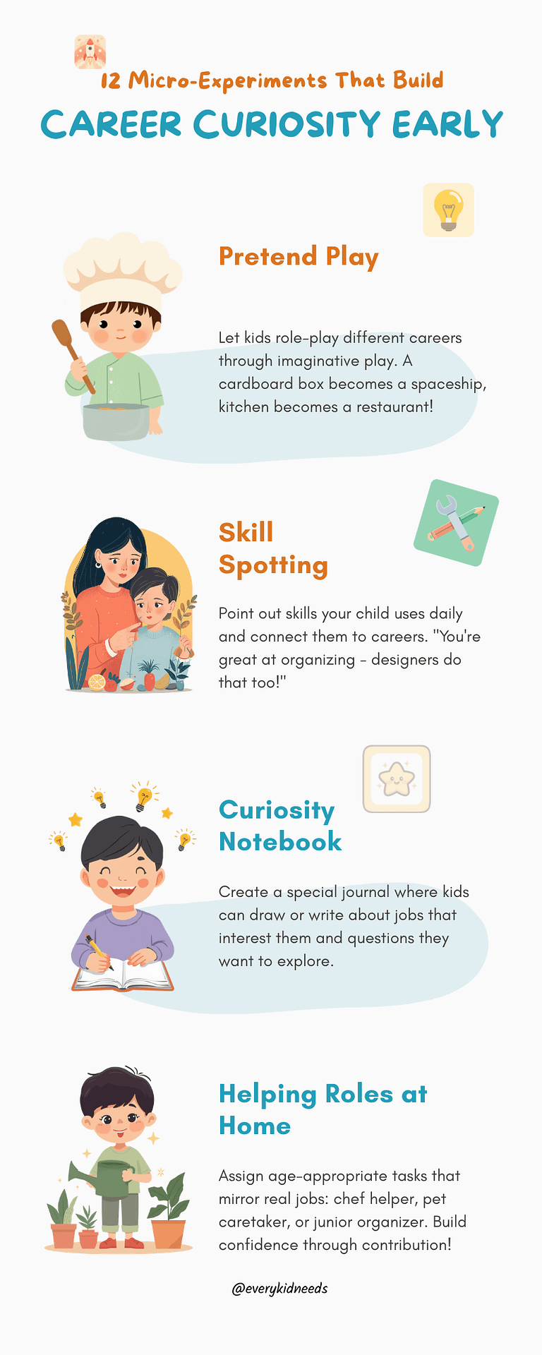 Children doing early career exploration through play and micro-experiments