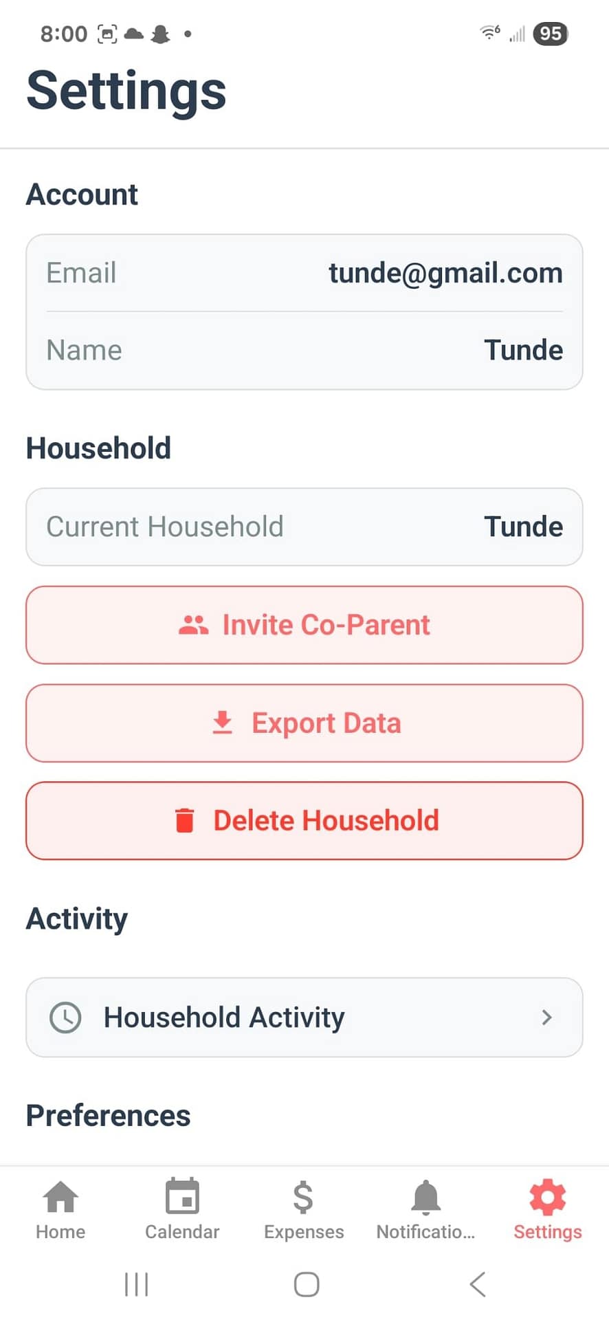 invite co-parent